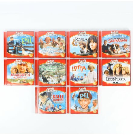 CD - Box - Ljudbcker 10st - Vrldens Bsta Astrid Lindgren 