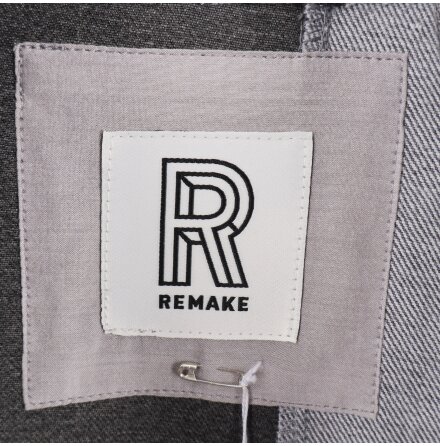 Remake Sthlm - Kimonoinspiererad jacka Kami i patchad Gr denim