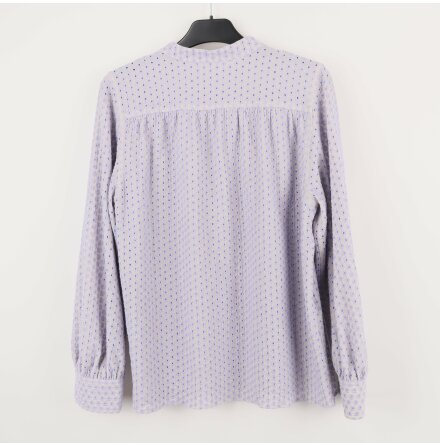 Arket - Broderad lila blus - Stl. 38