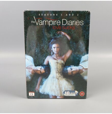 DVD - The Vampire Diaries - Ssong 1 &amp; 2 - 10st skivor - Nyskick