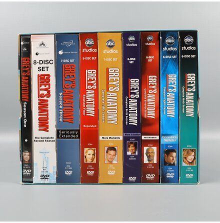 DVD-Box- Grey&#39;s Anatomy - Complete seasons 1-9 - 53st skivor