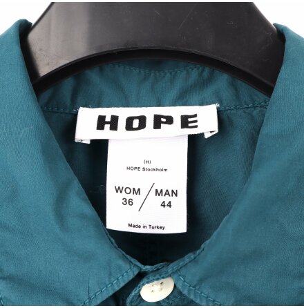 Hope - Petrolfrgad Skjorta - stl. Wom 36/Man 44