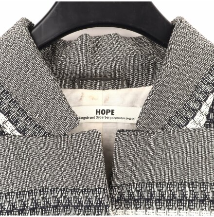 Hope - Kort mnstrad randig jacka/kavaj - stl. 40