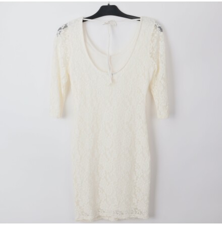 Lindex - Vit Spetsklnning - Stl. S/M 