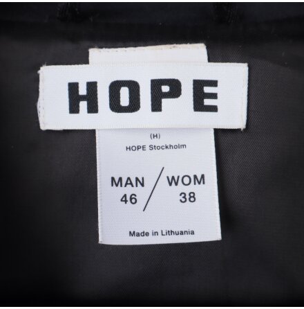 Hope - Svart Kavaj - stl. Man 46 / Wom 38