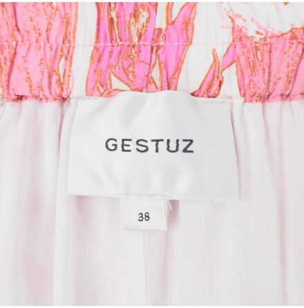 Gestuz - Rosa kjol med blommönster - stl. 38