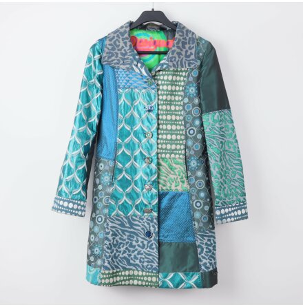 Desigual - Flerfrgad mnstrad kappa - stl. 40