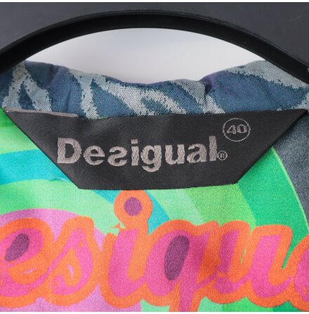 Desigual - Flerfrgad mnstrad kappa - stl. 40