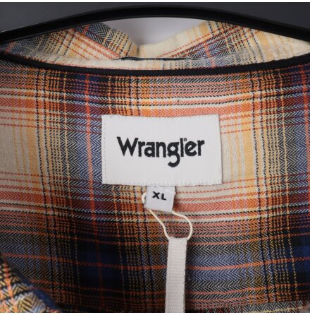 Wrangler - Rutig flanellskjorta - stl. XL