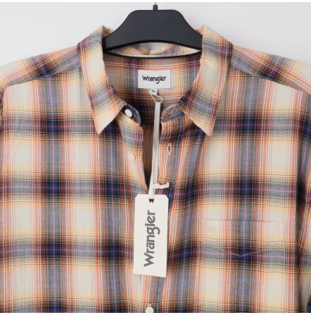 Wrangler - Rutig flanellskjorta - stl. XL