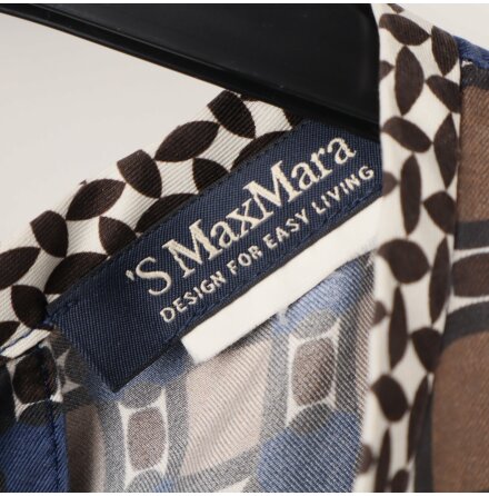 MaxMara - Mnstrad Topp med 3/4 dels rm
