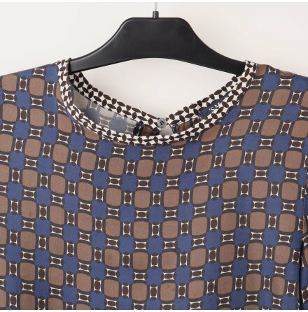 MaxMara - Mnstrad Topp med 3/4 dels rm