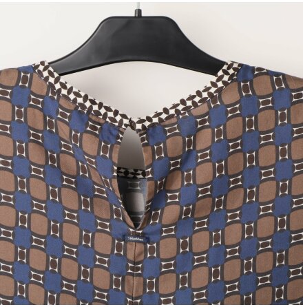 MaxMara - Mnstrad Topp med 3/4 dels rm