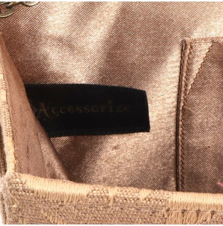 Accessorize - Beige Axelremsvka med Paljetter 
