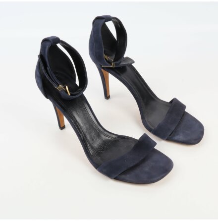Celine - Mrkbla Mocka Hgklackade Skor - Stl. 39.5 