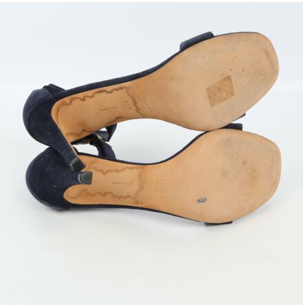 Celine - Mrkbla Mocka Hgklackade Skor - Stl. 39.5 