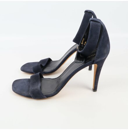 Celine - Mrkbla Mocka Hgklackade Skor - Stl. 39.5 