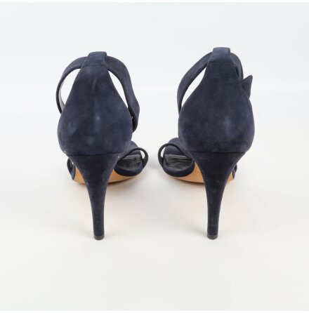 Celine - Mrkbla Mocka Hgklackade Skor - Stl. 39.5 