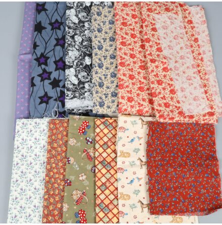 Patchwork - Stuvbitar - Lapptcksbitar - Tyg - Mixade mnster 