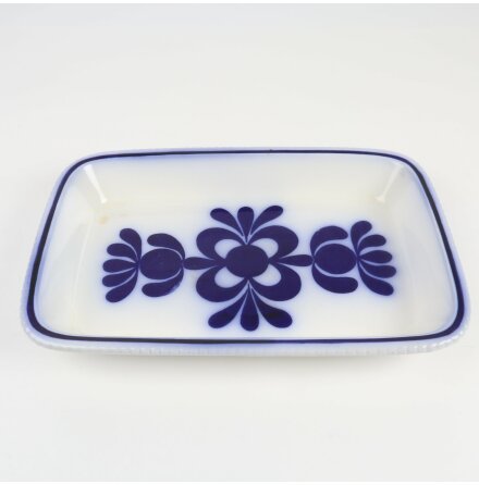 Upsala-Ekeby - Bl Blom - Upplggningsfat  - 28x19cm  