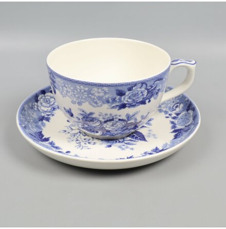 Spode - Blue Room Collection - Blue Rose - Jumbokopp med Fat