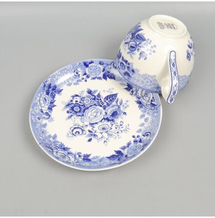 Spode - Blue Room Collection - Blue Rose - Jumbokopp med Fat
