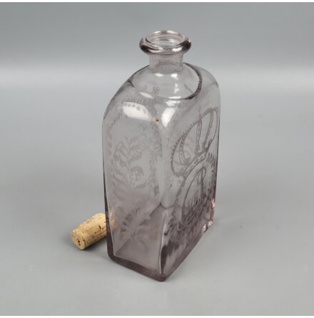 Antik Glasflaska med Naturkork - B.Y.D 1835 