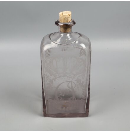 Antik Glasflaska med Naturkork - B.Y.D 1835 