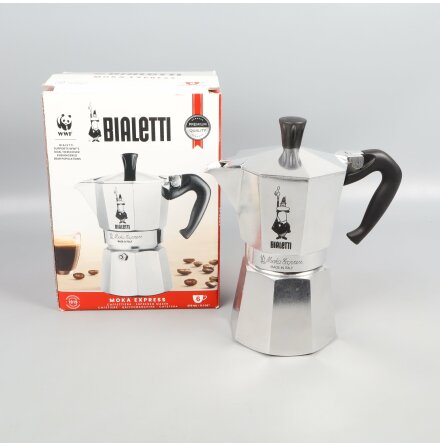 Bailetti - Moka Express- Kaffebryggare - 9.1 OZ - Silver - 270 ML