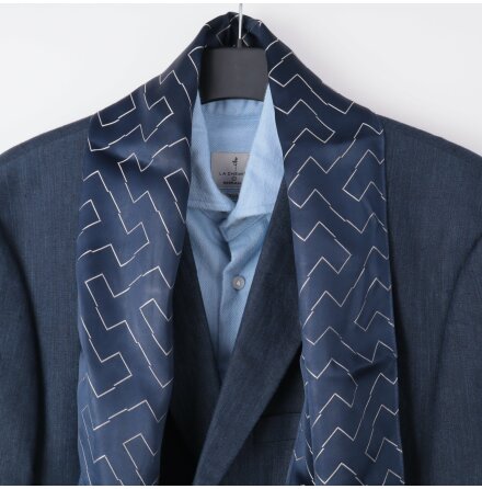 H&amp;M Mrkbl Linnekavaj Stl. 52 &amp; LA CHEMISE Bl Skjorta Stl. 40 &amp; Mrkbl/Vit Halsduk