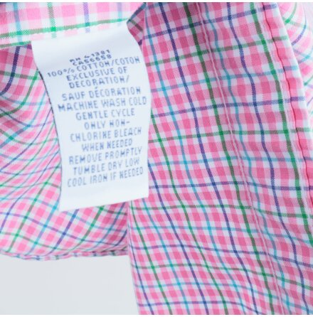Ralph Lauren - Rosa rutig skjorta - stl. L/G