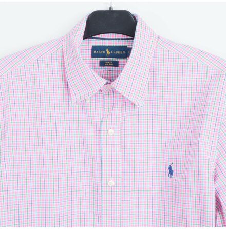 Ralph Lauren - Rosa rutig skjorta - stl. L/G