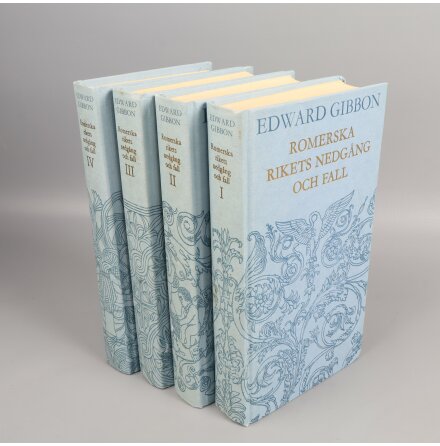 Bokpaket - Edward Gibbon - Romerska rikets nedgng och fall - Del 1-4 - Tryckt 1977 - Samhlle &amp; Historia-  - 