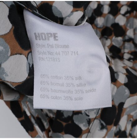 Hope - Brun mnstrad skjorta - stl 36