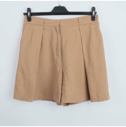 Dagmar - Ljusbruna linneshorts - stl. 38