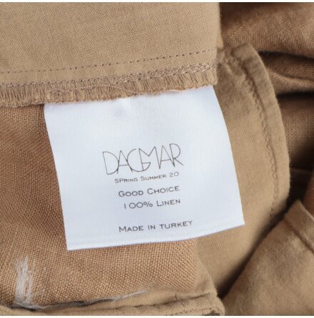Dagmar - Ljusbruna linneshorts - stl. 38