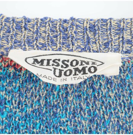 Missoni - Kofta - Zig Zag - Stickad - Herr - Premium Vintage