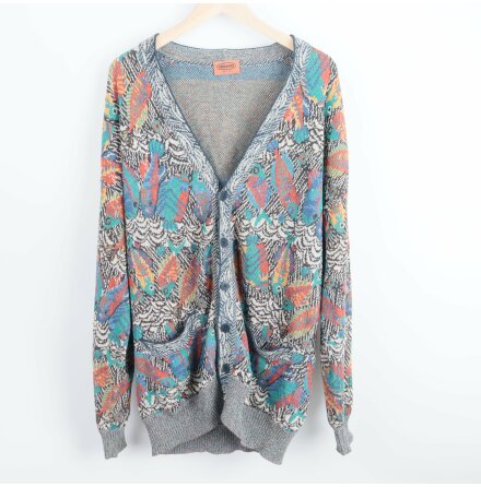 Missoni - Kofta - Stickad - Zig Zag - Herr - Premium Vintage