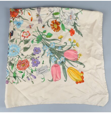 Gucci - Scarf - Flora - Siden - Premium Vintage