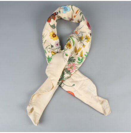 Gucci - Scarf - Flora - Siden - Premium Vintage