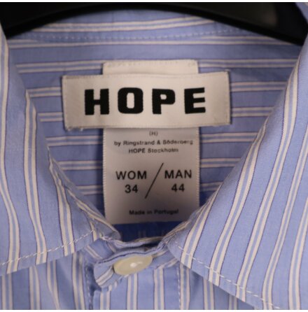 Hope - Lng Bl Randig Skjorta - Stl. Wom 34 / Man 44