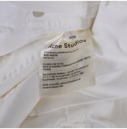 Acne Studios - Vit Jeans - Stl. 31/32