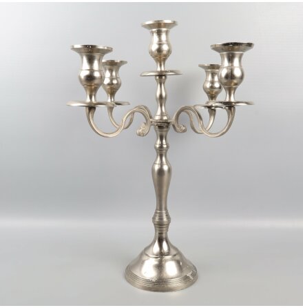 Kandelaber - 5-armad i tenn - 41cm