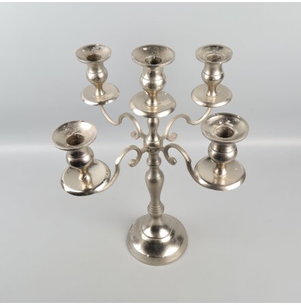 Kandelaber - 5-armad i tenn - 41cm