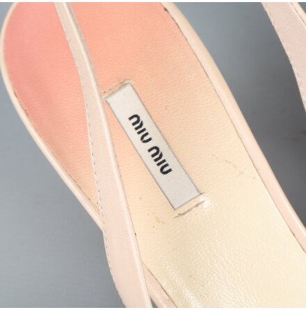 Miu Miu - Sko - Slingback - Klack - Rosa - Premium Vintage