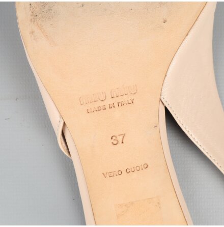 Miu Miu - Sko - Slingback - Klack - Rosa - Premium Vintage