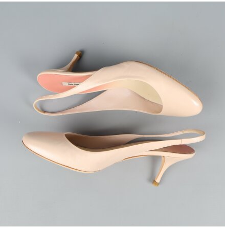 Miu Miu - Sko - Slingback - Klack - Rosa - Premium Vintage