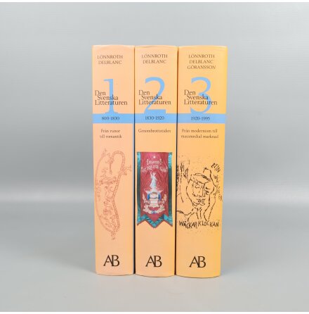 Bokpaket - Lars Lnnroth &amp; Sven Delblanc - Den svenska Litteraturen - 3 st bcker