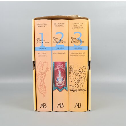 Bokpaket - Lars Lnnroth &amp; Sven Delblanc - Den svenska Litteraturen - 3 st bcker