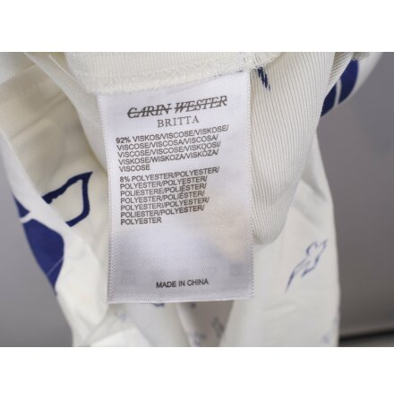 Carin Wester - Vit och Bl Klnning - stl. 34